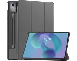 Housse Convient pour Lenovo Idea Tab Pro Housse Book Case Etui Trifold Cover - Housse Convient pour Lenovo Idea Tab Pro Etui Bookcase - Grijs