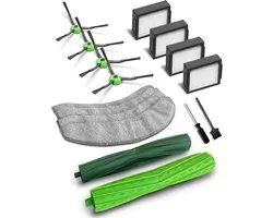 16 accessoires voor robotstofzuigers iRobot Roomba Combo j7+/j9+ Plus - 2 borstels, 4 zijborstels, 4 HEPA-filters, 4 reinigingsdoekjes
