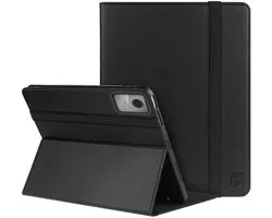 Étui Rosso Element pour tablette Lenovo M11 | Coque livre | Une protection complète | Ruban élastique | Fonction veille / réveil | Avec porte-stylo | Support réglable | Noir