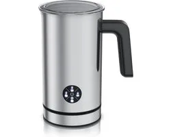 Arendo - Electric milk frother 4 in 1 - double-walled housing - 4 programmes - hot and cold frothing - creamy and firm foam - 150-300 ml - non-stick coating - cappuccino latte macciat