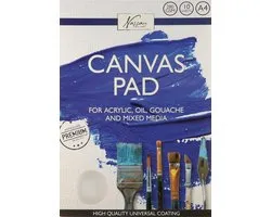 Nassau Fine Art Canvas A4 - Mixed Media, 280g, 10 Sheets - Geschikt voor Acrylverf, Olieverf, Gouache en Mixed Media - Schilderen Voor Volwassenen en Kinderen