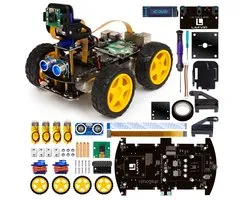 SyncGear 4WD Robot Bouwpakket - Programmeerbare Robot - DIY - Raspberry Pi - Python & Linux - Bluetooth & Camera