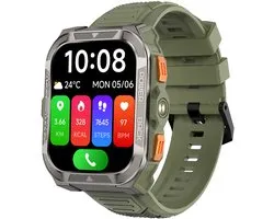 Blackview W80 Pro - Montre connectée - Bluetooth 5.3 - 900 mAh - IP68 Nager - Lampe torche LED- Podomètre - Moniteur de sommeil - Satomètre - Vert