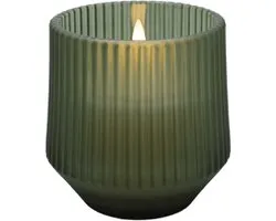 Bougie parfumée en verre LED Uyuni, Serenity, Vert, 8,5x9,5 cm