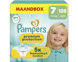 Pampers Premium Protection Maat 7 Maandbox - 128 Luiers - 15kg+