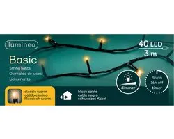 Lampes lumineuses à cordon LED HHCP - 3 m 40 lumières - blanc très chaud