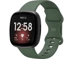 Bracelet Smartwatch Strap-it - Bracelet de montre en silicone adapté pour Fitbit Versa 3 / Fitbit Versa 4 / Fitbit Sense / Fitbit Sense 2 - vert foncé - Taille : Taille S