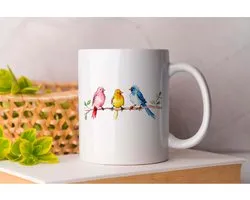 Mug PeckishPunster - ComicalChirper - oiseau drôle - WackyWinger - JollyJay - ComicalChirper - Funny Bird - KoddigeKwetteraar - DolleDuif