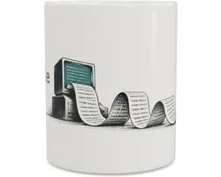 Mok met Uil en Uptime Terminal Joke Grappige Beker voor Sysadmin en Developer Cadeau Kantoor en Thuiswerkplek