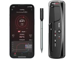 SnelShoppen - Draadloze Vleesthermometer ThermoPro TempSpike - Bluetooth Grillthermometer 150 m - IP67 Waterdicht - Vaatwasserbestendig - Voor Oven, G