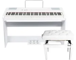 Fazley FSP-500-W digitale piano wit + onderstel + pianobank