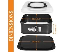 webake Springform cakevorm om te bakken, non-stick cheesecake pan met afneembare bodem en deksel, lekvrije vierkante bakvormen bakvorm voor Tortes Cheesecake Mousse