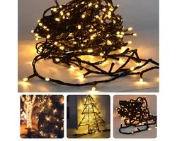 Éclairage de Noël Cheqo® - Éclairage de sapin de Noël - Lumières de Noël - 480 LED - Wit chaud - 36M - Minuterie et mémoire - Extérieur IP44