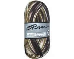 Lammy laines New Running 4 marron (901) - laine à chaussette - taille stylo 3 à 4mm - lot de 3 pelotes de 50 grammes
