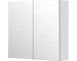 LINEA UNO - Rova 80 x 60 - Glans wit - Spiegelkast - - 301654