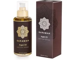 Saramah argan Saramah - 200 ml - Pour les cheveux, la peau et le visage - 100% Puur - 100% biologique - Bio de qualité bio UE - Huile d'argan marocaine - Pressée à froid