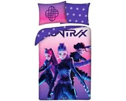 K-Pop Demon Hunters Warriors - réversible - KPop - housse de couette 140×200cm. 100% Coton.