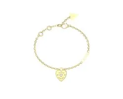 GUESS bracelet Guess Amore Heart Charm Bracelet Yellow Gold doré