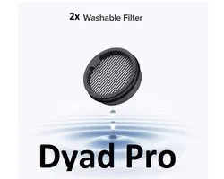 2 x filter compatibel met Roborock Dyad Pro Combo / SKU:S CWTZ06RR - vervanging van hoge kwaliteit