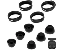 Allecto Plus - Embouts en Siliconen - Embouts de rechange - Zwart - Compatibles avec Samsung Galaxy Buds Fe SM-R400N - 3 paires