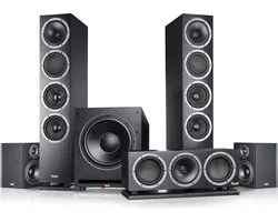 Teufel THEATER 500 Surround 5.1-Set - Suround set met 1x actieve subwoofer - 1x centerspeaker en 2x dipool - Tot 80 m² - zwart