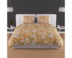 Soleil d'Ocre, Housse de couette en coton 57 fils 260x240 cm Manon Taupe
