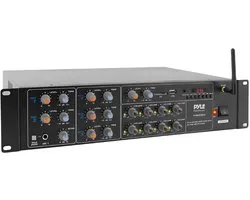 Pyle 8-Kanaals Bluetooth Versterker – 4000W Power Audio Systeem met Rackmontage – Multi-Zone Stereo Receiver met USB, RCA, AUX – Voor Speakers, Thuisbioscoop, Studio & Podium