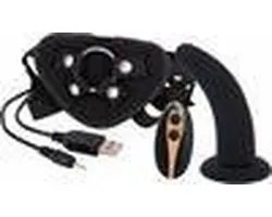 Seven Creations - Vibration Dildo Strap-On 5inch - Strap On Harness Zwart