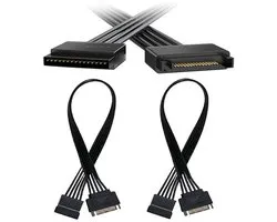 Pack of 2 - 15 Pin SATA Power Extension Cable - 30 cm Plug to Socket Extension Cable Adapter voor HDD - SSD - Optische Drives - DVD Branders - PCI Kaarten - Hard Drive