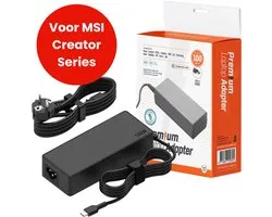 100W USB-C Laptop oplader voor MSI Creator-series – Alle modellen vanaf 2020 – Kabel + Adapter