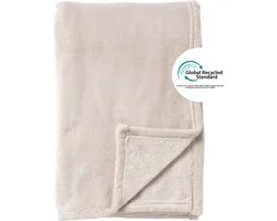 Dutch Decor - SIDNEY - plaid 140x180 cm - fleece deken - 100% gerecycled polyester - Pumice Stone - beige