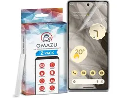 Google Pixel 6 Pro OMAZU 3D Flex TPU Screenprotector, 2 Pack (100% vingerafdruk scanner compatible) met kras herstellende coating, Edge to Edge bescherming- Geen glas - Sumo sterke Folie