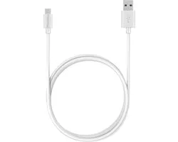 Câble Micro USB vers USB A Blanc - 2 mètres - Câble de chargement pour Samsung Galaxy Tab A 8.0 2019 : écran 8 pouces , références : SM-T290/ SM-T295