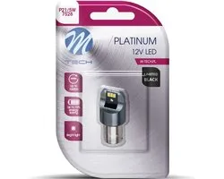 M-Tech LED P21/5W 12V - Platinum - Canbus - 6x Led diode - Wit - Enkel - Limited Black