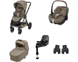 Maxi-Cosi Oxford Plus, Pebble 360 Pro2, FamilyFix 360 Pro, Adapters bundel, Twillic Truffle