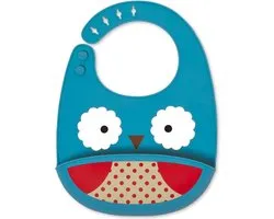 Skip Hop Zoo Fold & Go Siliconen Slabbetje - owl