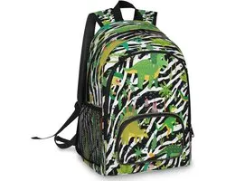 Kawaii Dinosaur Backpack Multifunctional Large Backpack School Bookbag Zebra Dinosa Backpack Travel Casual Laptop Daypack for Children Boys Girls Men Women, Color, Big