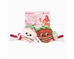 Hugsmart Strawberry Rope - Hondenspeelgoed touw - Bruin Roze