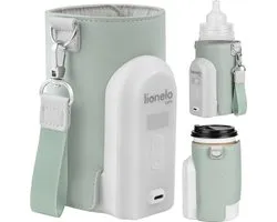 Chauffe-biberon Lionelo Thermup Go Evo - Mobile - 5 niveaux de température - Chargement USB-C - Jusqu'à 9 heures de chaleur - Convient au Glas et au plastique