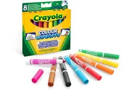 Crayola - Colour Wipe Offs - Viltstiften - 8 Afwasbare Whiteboard Stiften