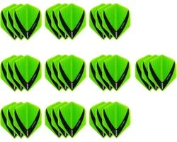 10 Sets (30 stuks) Stevige XS100 Vista - dart flights - Multipack - Groen