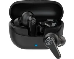 Écouteurs sans fil JLAB Go Pods ANC - 26 heures d'autonomie - Bluetooth multipoint - Écouteurs hybrides à réduction Active du bruit - Égaliseur personnalisable EQ4 - Boîtier de charge Fast avec câble de charge intégré - Zwart