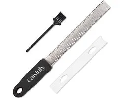 Cuisinly® Premium RVS Zester Rasp - Handrasp Lang - Kaasrasp & Citroenrasp - Incl. Beschermhoes