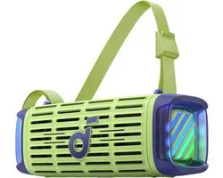 Anker Soundcore Boom 3i – Enceinte Bluetooth d'extérieur robuste, étanchéité IP68, son BassUp™ 2.0 50 W, Bluetooth 5.3, 16 heures d'autonomie, jeux de lumière + stéréo TWS, kayak, pêche, camping