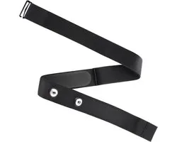 Verstelbare Hartslagband voor Hartsensor, Bluetooth Ant+ Compatibel met Garmin, Wahoo, Polar H10 H9 en Meer, 70cm tot 105cm, Zwart