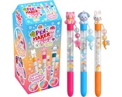 Pen Maker Magic - Mini : Animaux - Créez 3 stylos uniques avec des perles, des breloques et des figurines d'animaux