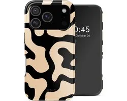 Coque Selencia - Compatible avec iPhone 17 Pro - Coque arrière Vivid compatible MagSafe - Art Wave Black