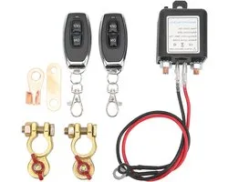 External Battery Kill Switch with Remote Control - Prevent Battery Drain - Anti Theft Switch for High Current RV ATV - DC12V 120A-200A