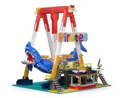 Mould King 11017 Piratenschip attractie bouwset | Kermis architecture ideas modelbouw | Technische creator classic speelgoed bouwpakketten voor volwassenen & kinderen | Expert icons muziekdoos | Motor niet geschikt voor Lego technic | 1922 bouwstenen