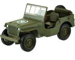 Welly Speelgoed USA Army Jeep auto - legergroen - die-cast metaal - 11 cm - Model Willys